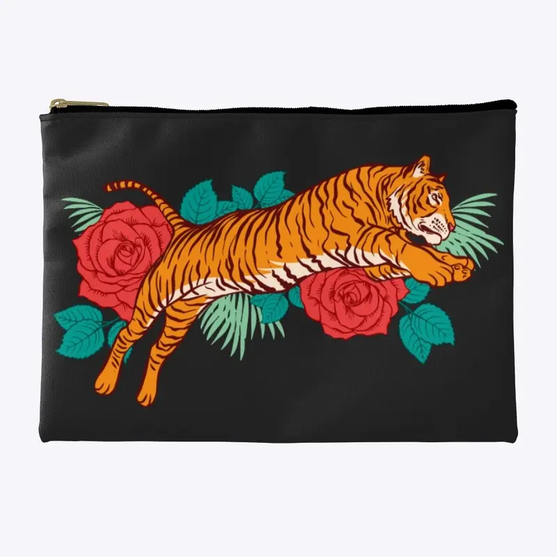 Tiger and Roses